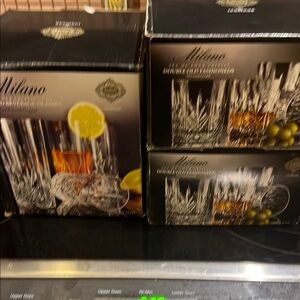 Milano Crystal Glass Set with Elegant Cut Design